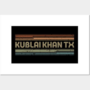 Kublai Khan TX Retro Lines Posters and Art